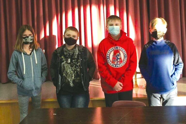 Left to right: Emma Young, Sara Carter, Caleb Davis, Josh Seymour