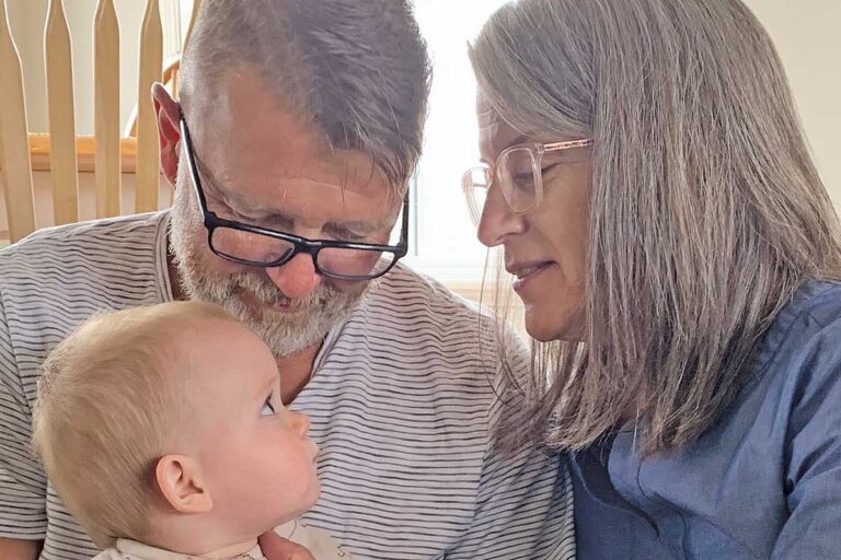Westcott with his wife and their granddaughter