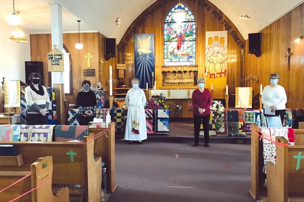 Prayer Quilt blessing group photo