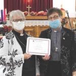 Deacon Karen Loder, part of the intern support team and warden of St. Paul’s, Summerside, with Rev’d Kay