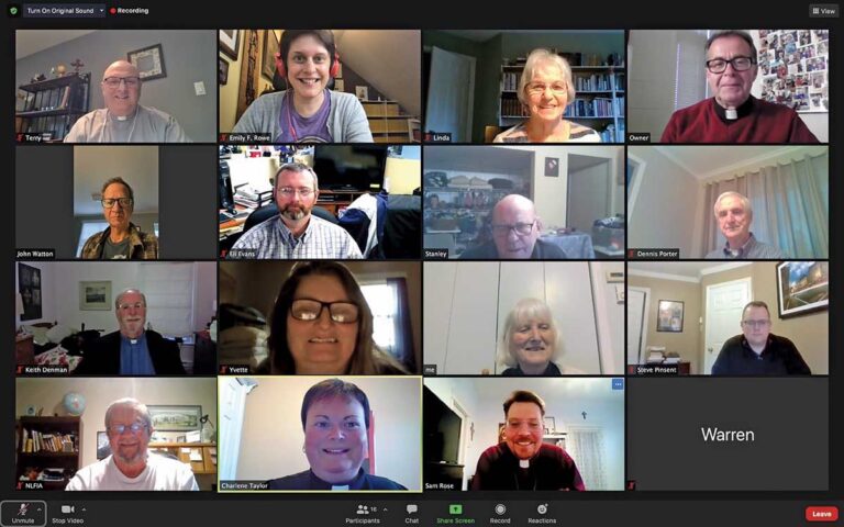 Screen shot taken by Emily Rowe at the end of the AGM for ACFC