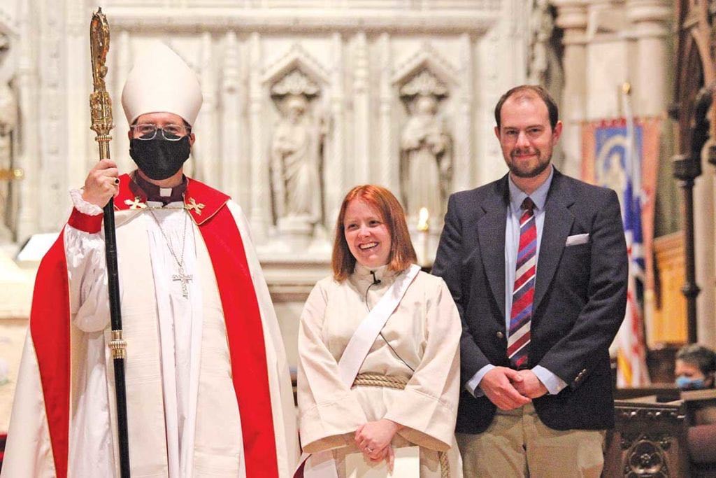 Amber and Erik with Bishop Sam