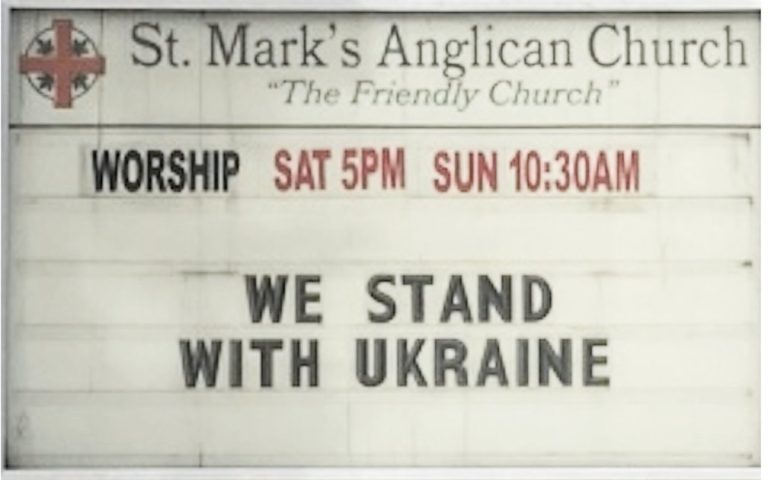 Church sign from St. Mark's in St. John's