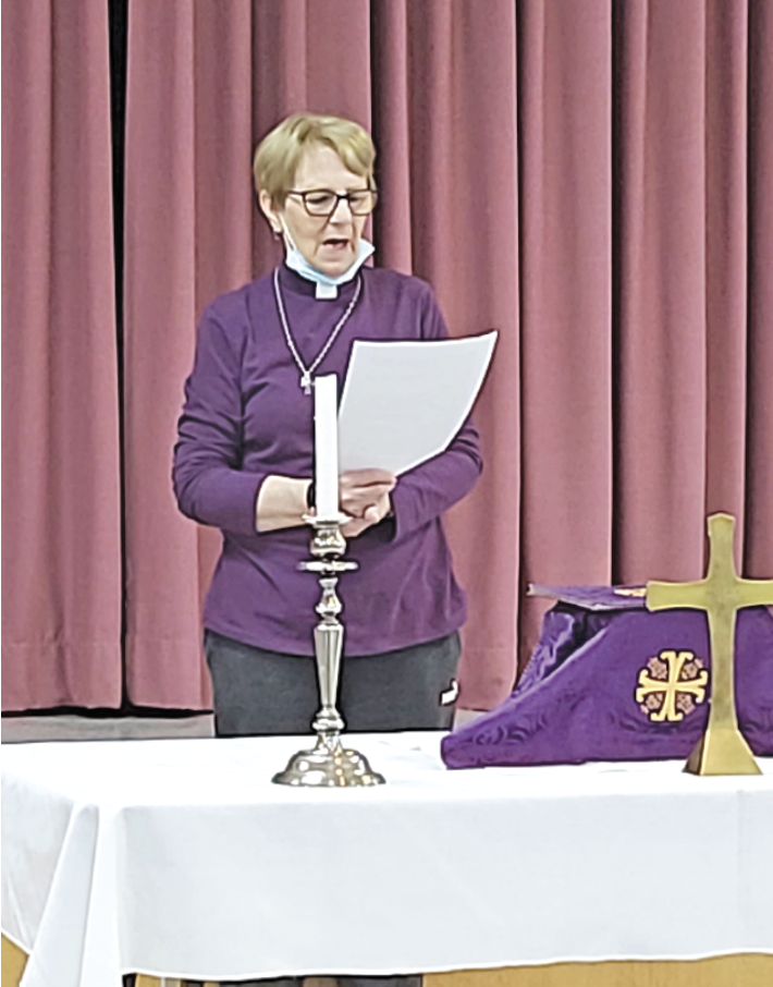 Leading worship at the Lenten quiet day