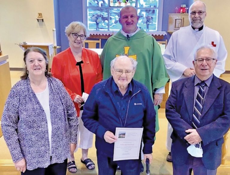 Canon Donald Morgan celebrates 62nd anniversary