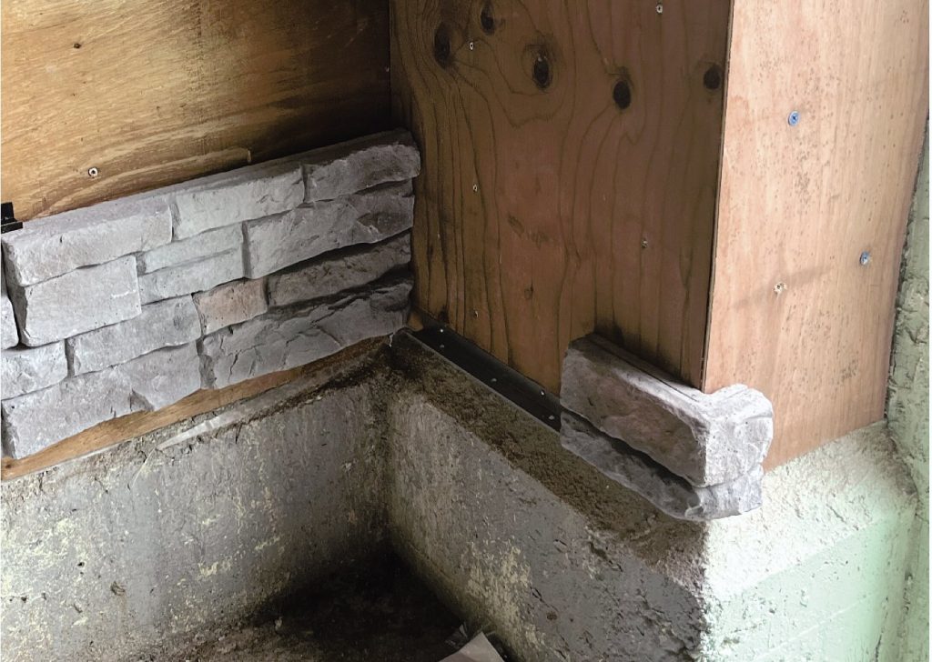 Harbour Grace stone work in corner