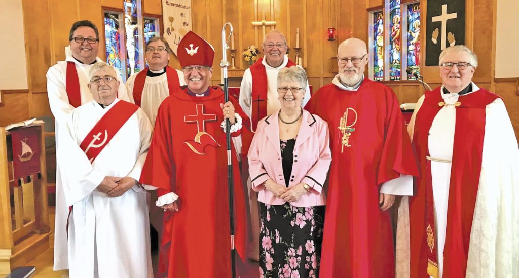 clergy gathered at Herb Park's ordination 