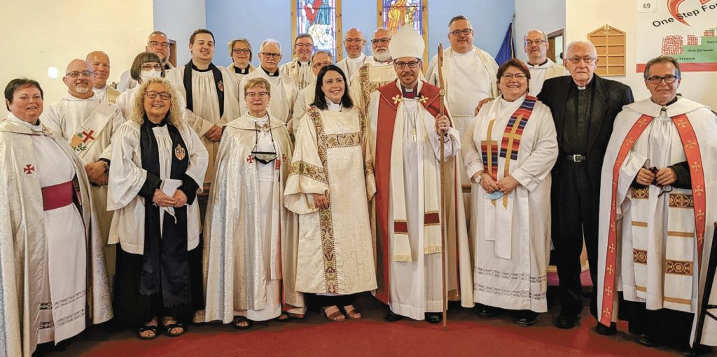 gathering of clergy at ordination of Tracy Sullivan
