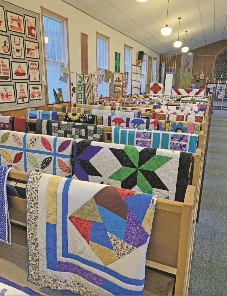 quilts displayed Rocky Harbour NL summer 2022