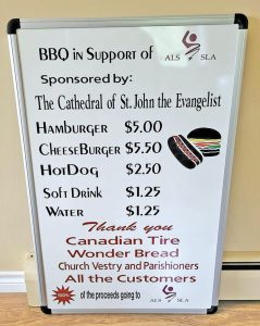 sign for ALS fundraiser
