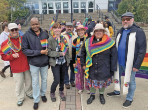 people from Queen's College at the St. John's Pride Parade 2022