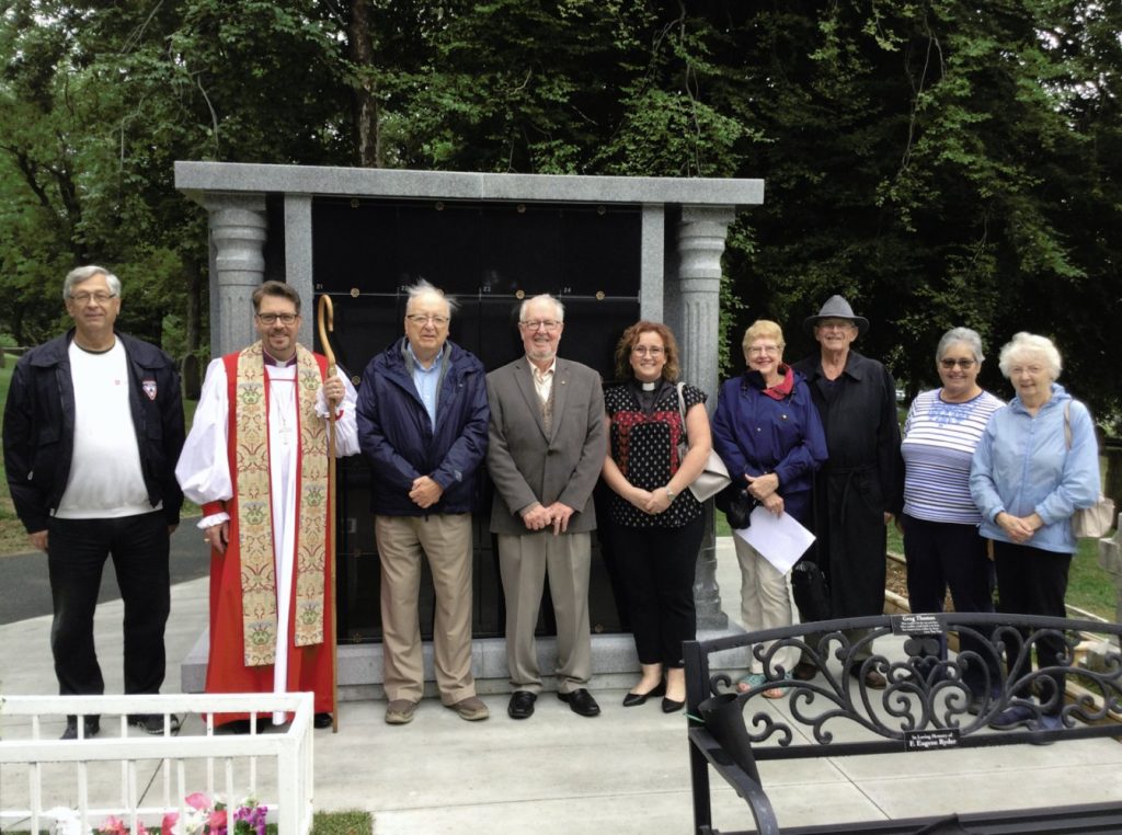 Columbarium dedication at Forest Rd. Cemetery by Bishop Sam Rose