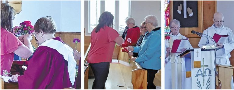 collection of three photos from Mother's Day 2023 in Isle aux Morts