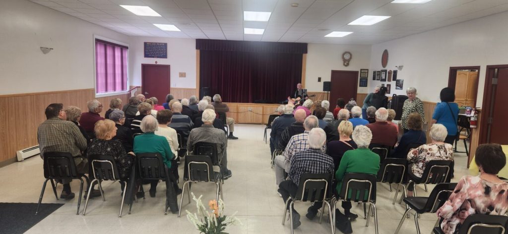 senior citizens gathered to enjoy a show in Bay Roberts Newfoundland.
