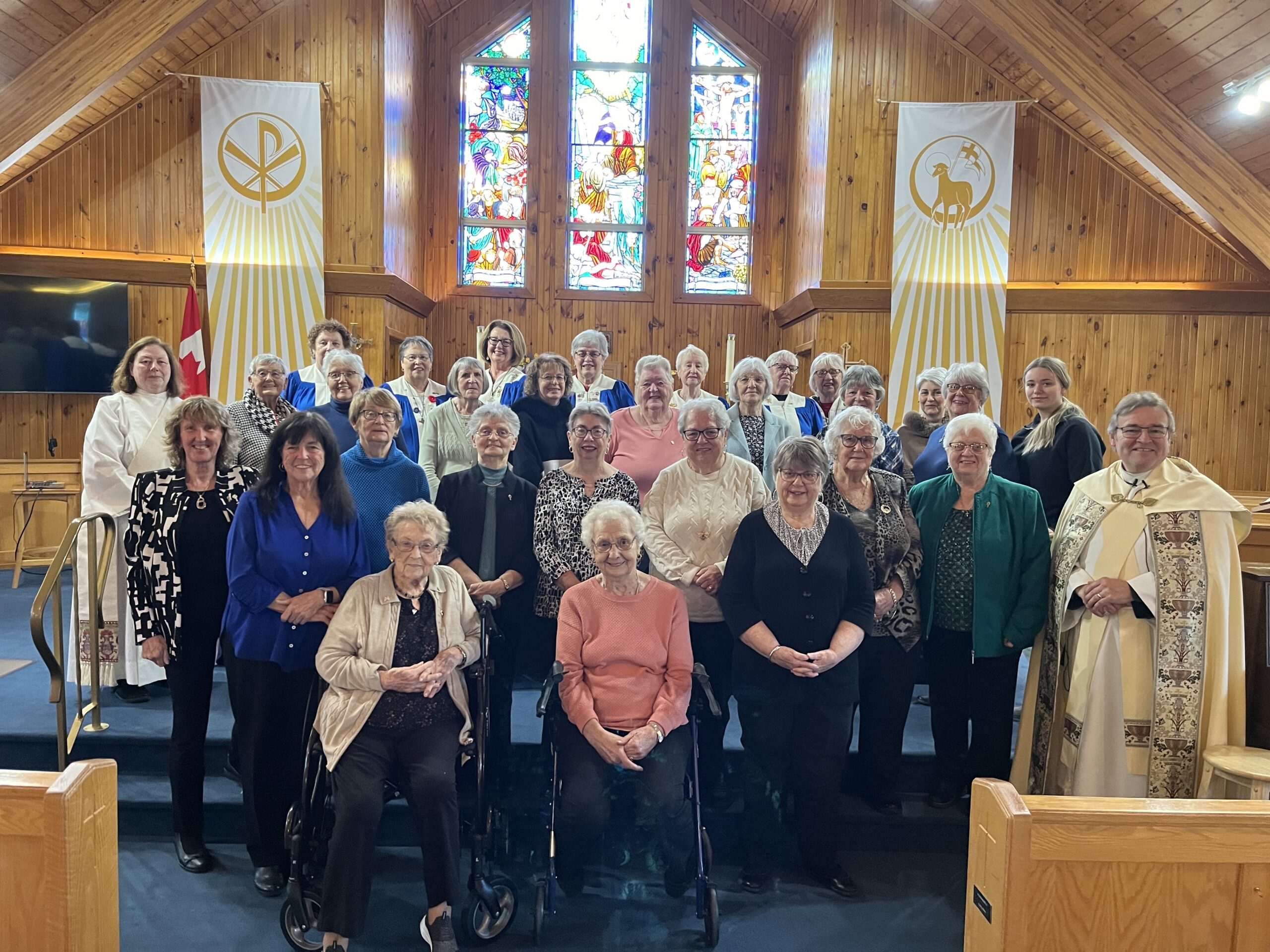 group of people celebrating the 75th anniversary of the ACW in Topsail Newfoundland