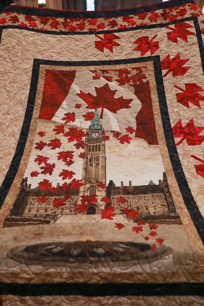 quilt with Canadian themes
