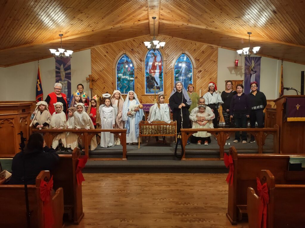 kids dressed for a nativity play, Bell Island 2024
