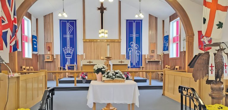 a church decorated for mother's day