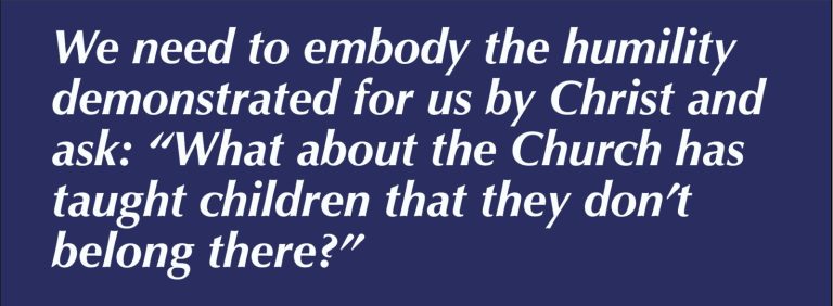 blue backgroud and white letters with a quotation from the article