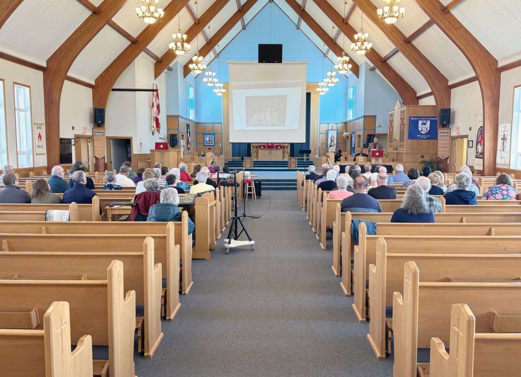 congregation at the cathedral in Gander Newfoundland