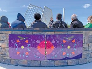 Indigenous mural at the Nora Bernard Commemoration Park in Nova Scotia