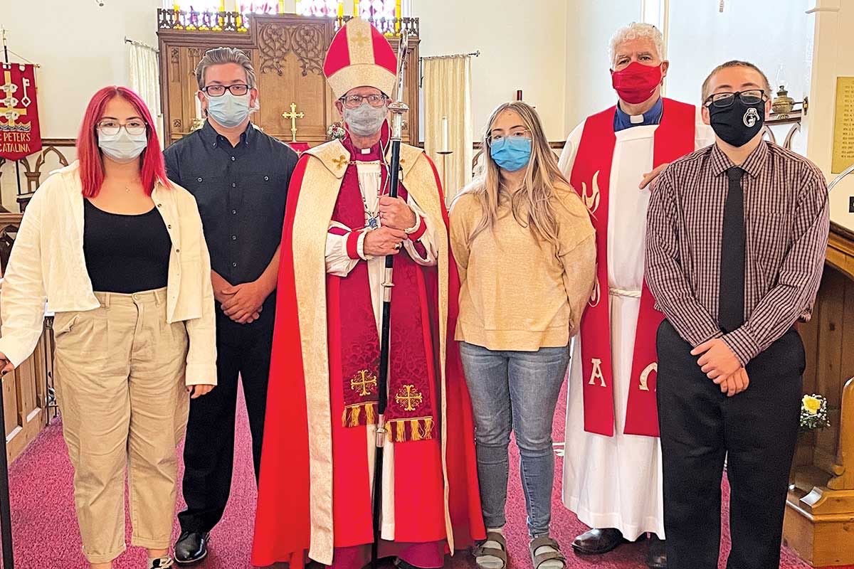The confirmation class from St. Peter’s, Catalina