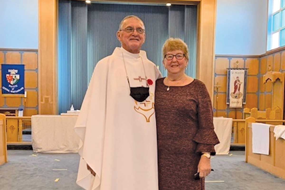 On November 7th, the Rev’d James Beaton celebrated a special anniversary: 20 years of ordained ministry. The church family gives thanks for this milestone, and wishes him well. Rev’d Jim is pictured above with his wife Bernice after the celebration of the Holy Eucharist.