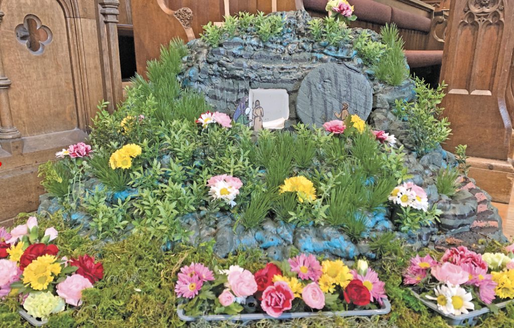 Easter Garden at Cathedral in St. Johns Easter 2022