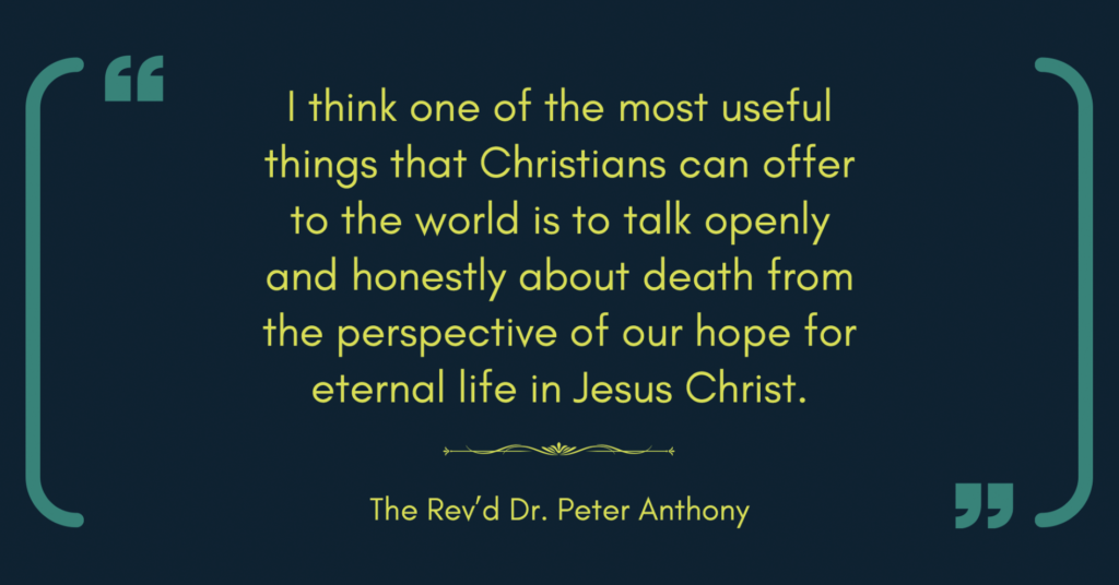Quotation from The Rev'd Dr. Peter Anthony