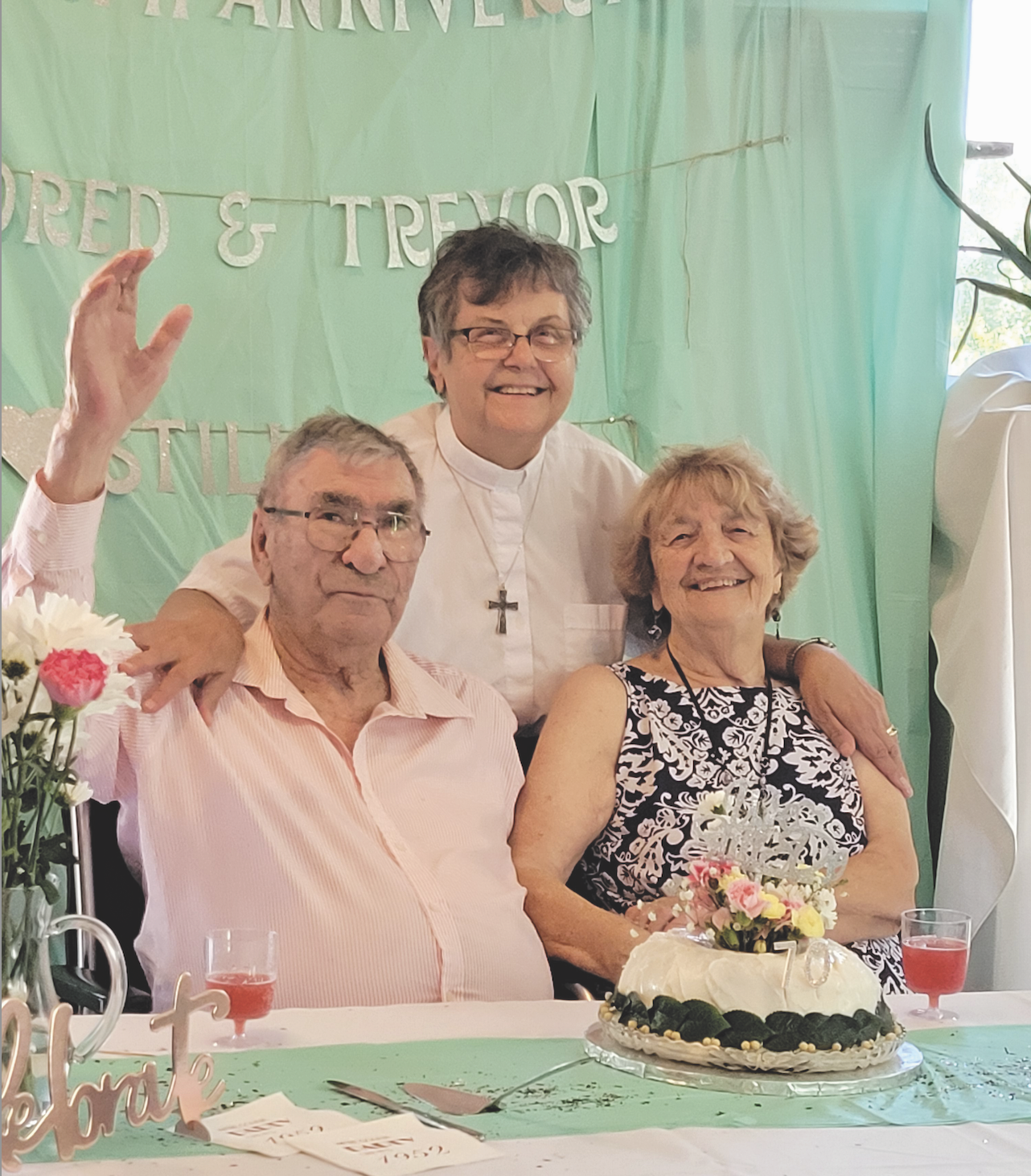couple celebrating their 70th anniversary