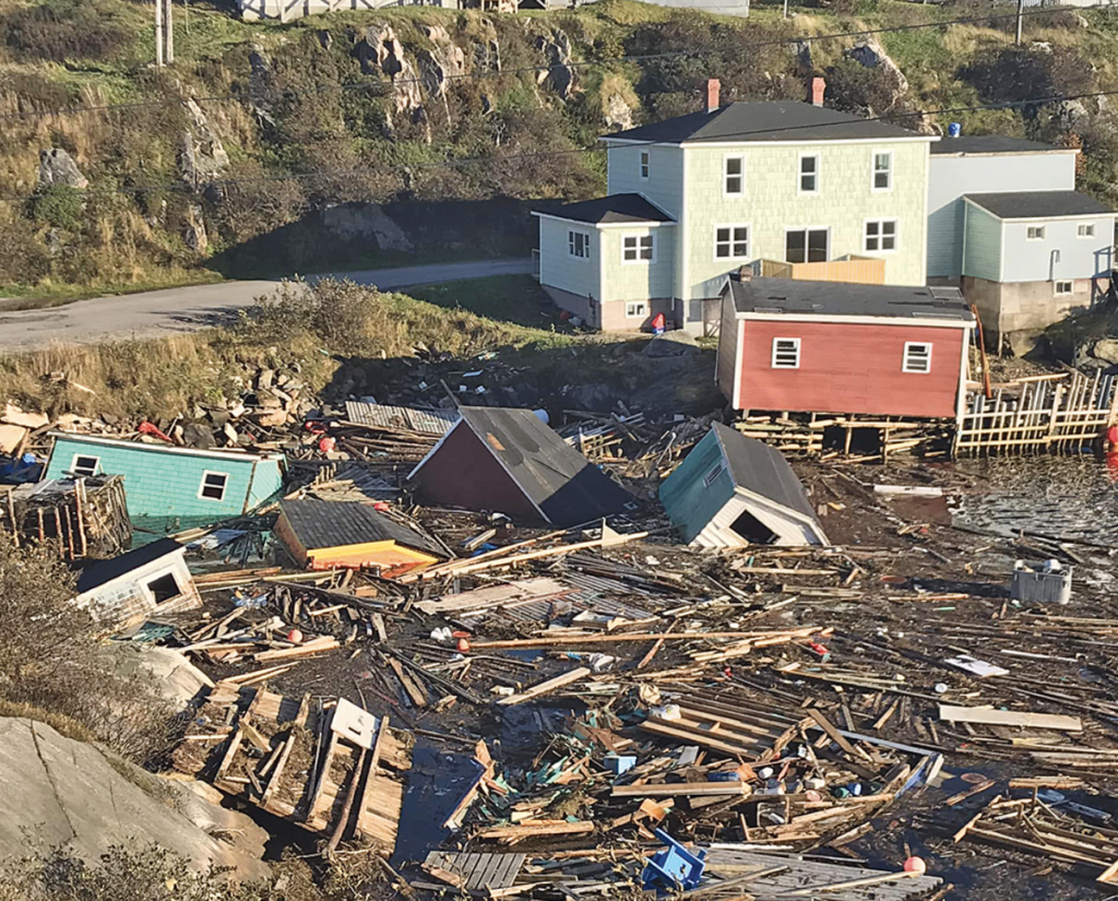 houses destroyed by hurricane Fiona in Rose Blanche